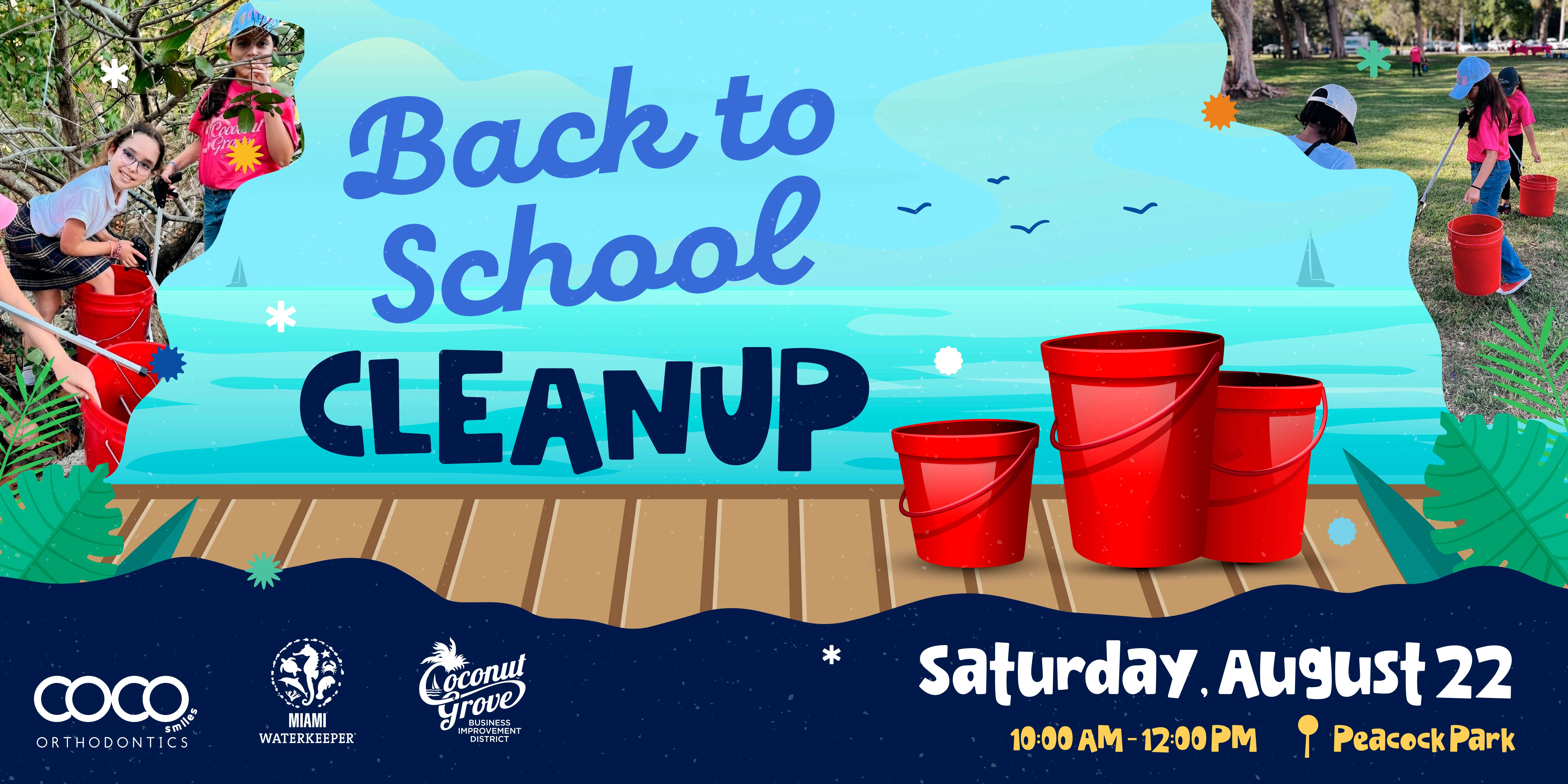 COCO Smiles Orthodontics back-to-school cleanup event announcement